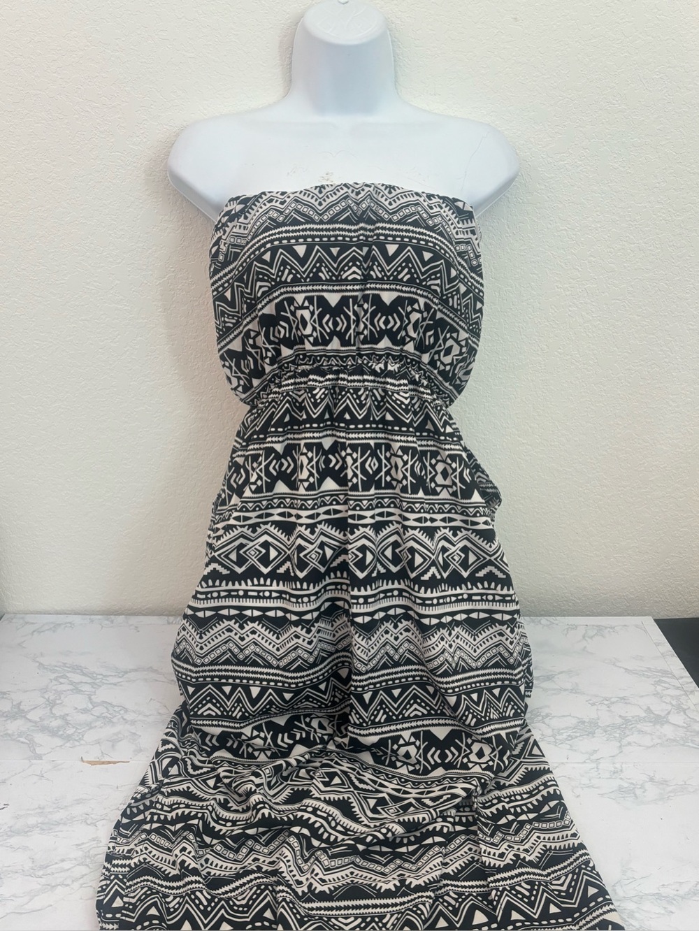 Sleeveless Long Maxi Dress Colorful Boho XS Maximalist Zebra Tribal Festival